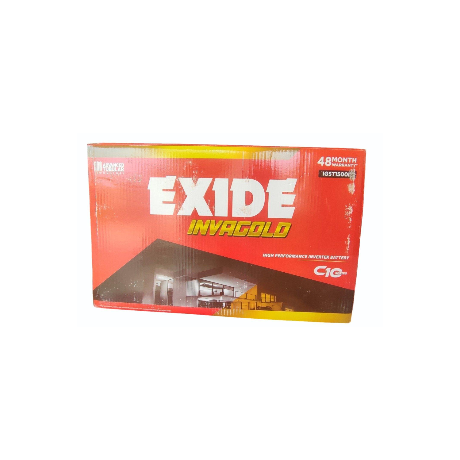 Exide 150Ah Short Tubular Battery- Invagold