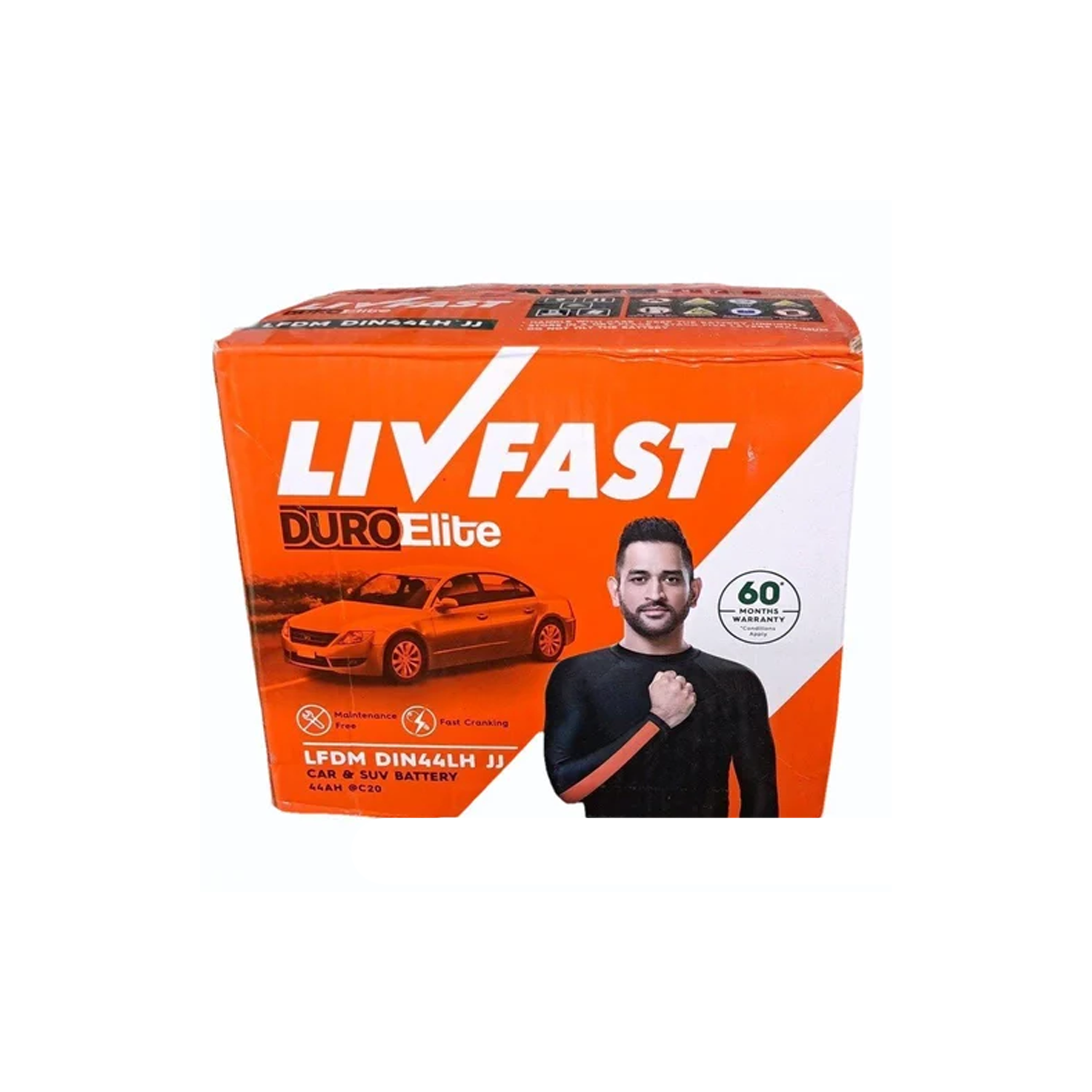 Livfast 44 Ah DIN Automotive Battery