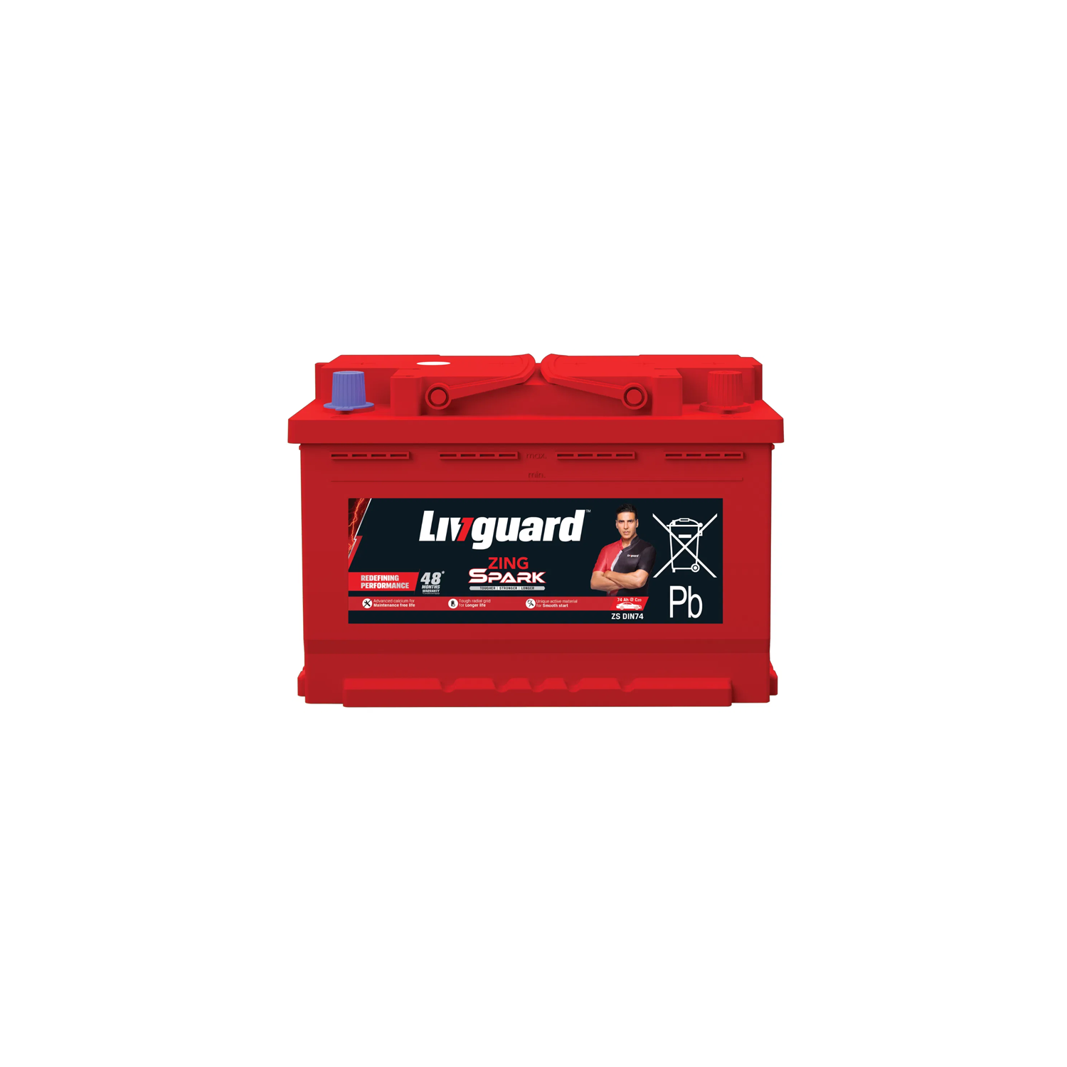 Livguard 74Ah DIN Battery- Automotive