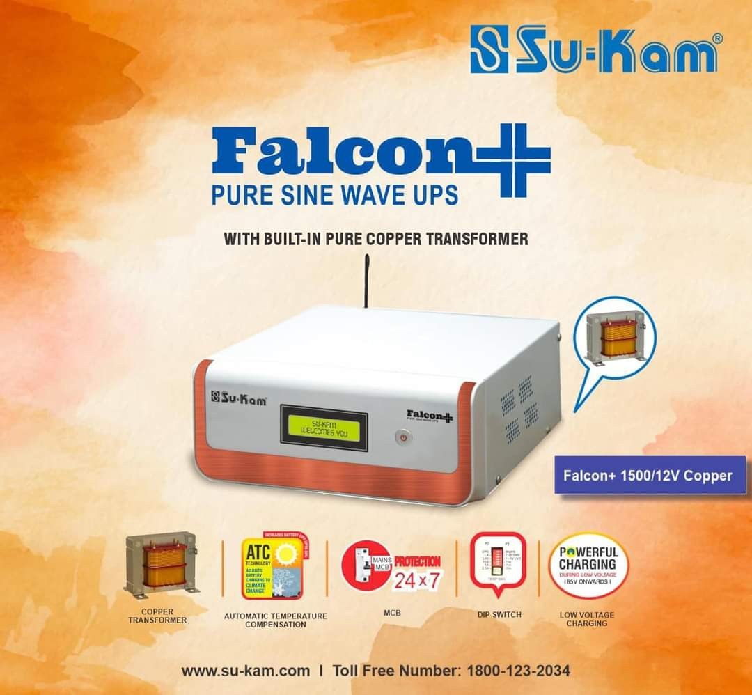 Sukam Home UPS 1500/12V- Falcon+ Series