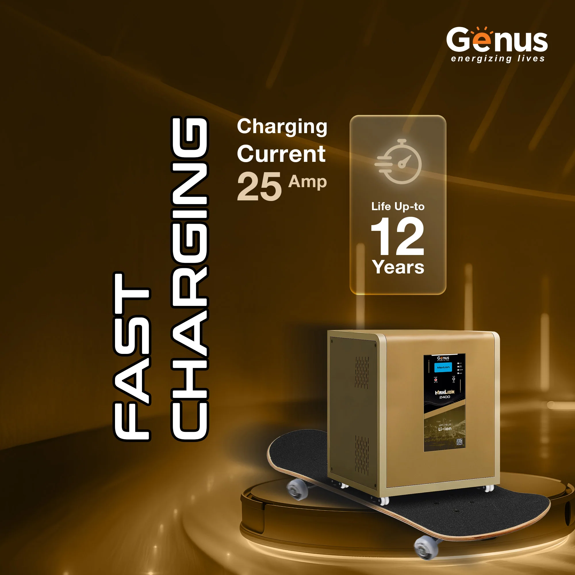 Genus Maxilion 2400VA Lithium Inverter Battery
