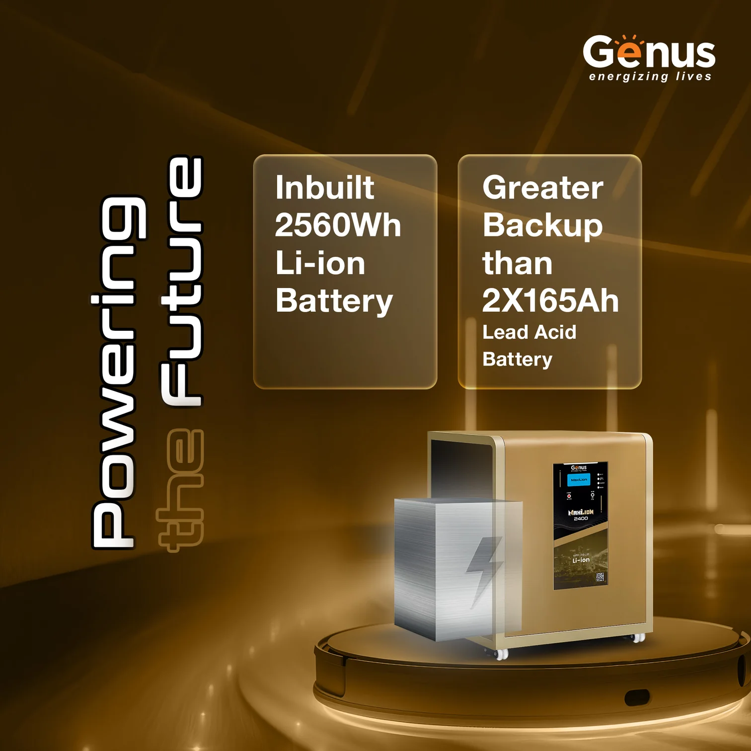 Genus Maxilion 2400VA Lithium Inverter Battery
