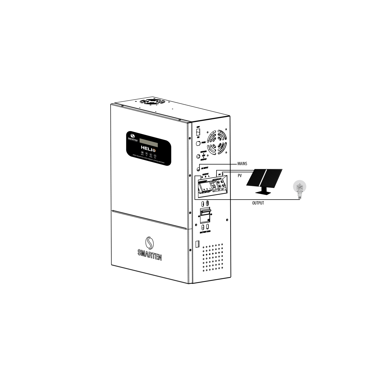 Smarten 1500VA MPPT Solar PCU with Lithium Battery