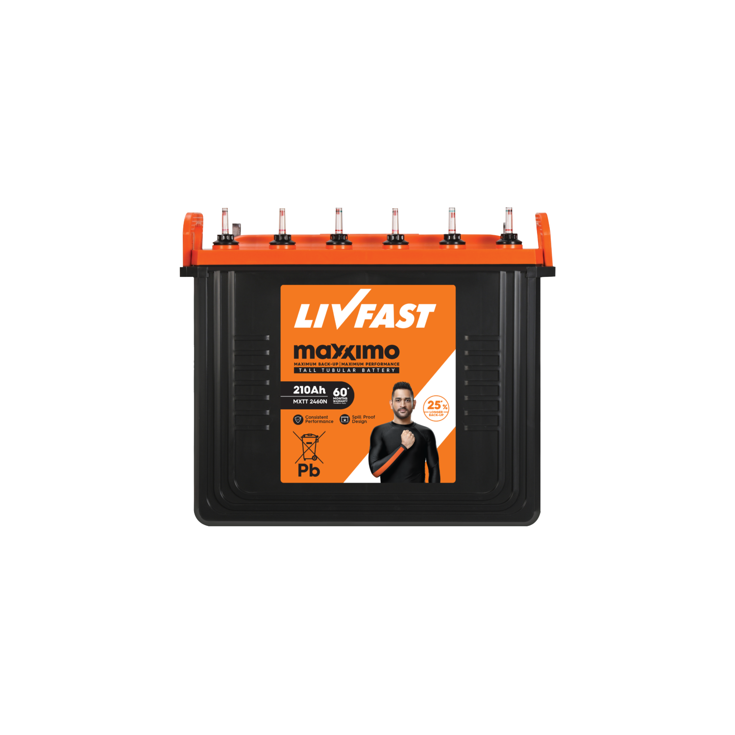 Livfast 210Ah Tubular Battery- MXTT 2460